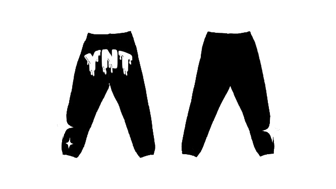 YNT Black & White Cuffed Sweatpants