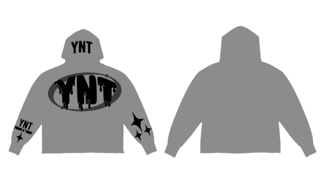 YNT Grey and Black Hoodie